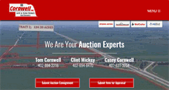 Desktop Screenshot of cornwellauction.com